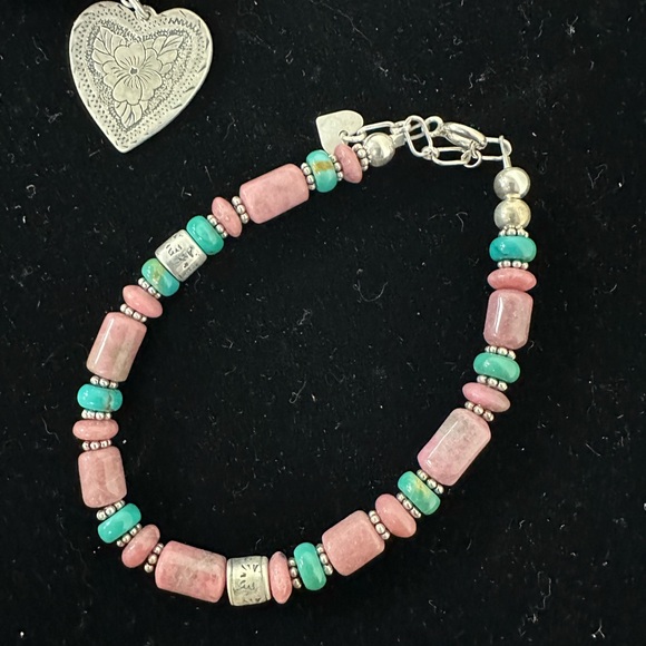 3 Rhodonite Bracelet Set CO 925 silver - Picture 3 of 4